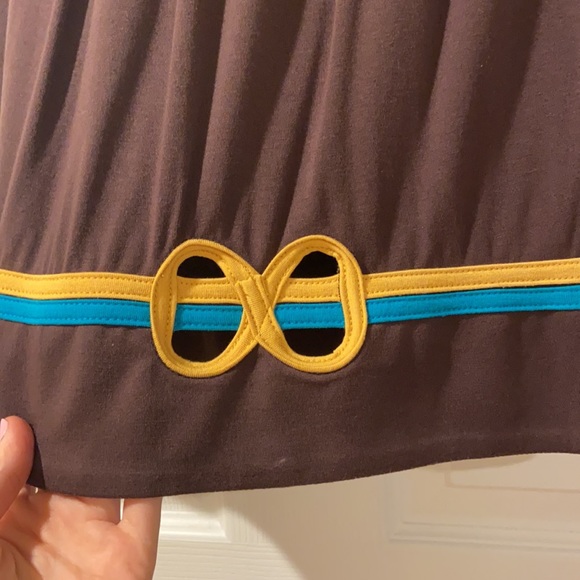 Love Moschino Flowy Brown Skirt with Cutout Detail - Picture 3 of 11